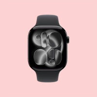 color Jet Black Aluminium - Black Sport Band