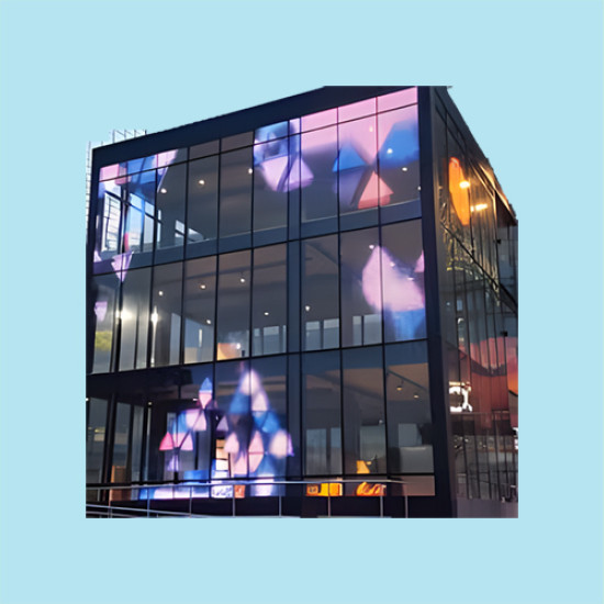 شاشة عرض خارجية شفافة بتقنية LED P3.91 3