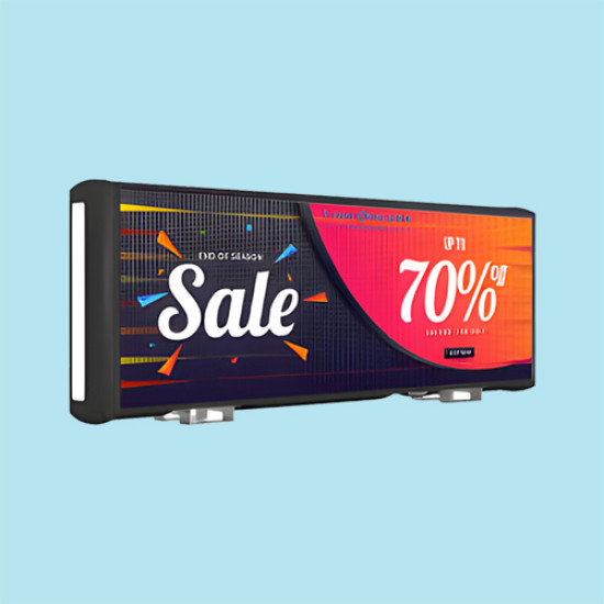 شاشة إعلانية LED للسيارات، لافتة سقفية LED، شاشة عرض LED لسقف سيارة الأجرة 2