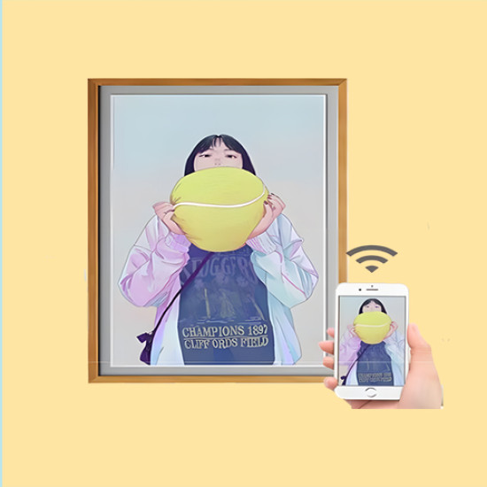 إطار فني رقمي داخلي مثبت على الحائط بشاشة LCD